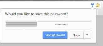 save password option in chrome