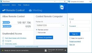 teamviewer remote control without password