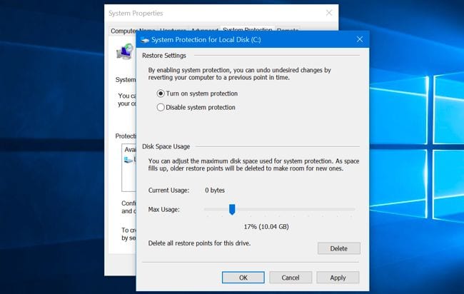 how to restore w10privacy settings