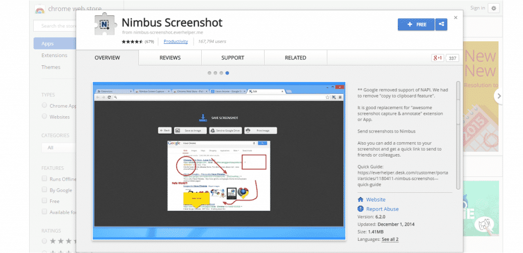 nimbus screenshot