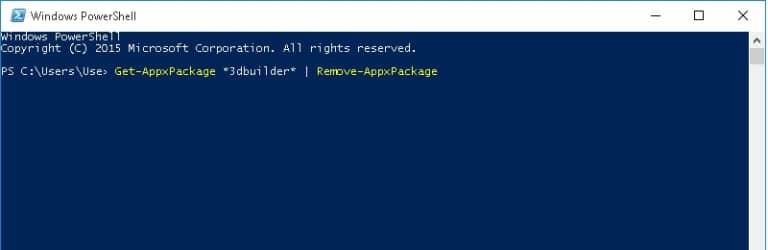 how to uninstall powershell windows 10