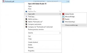 sset default pdf reader windows 10