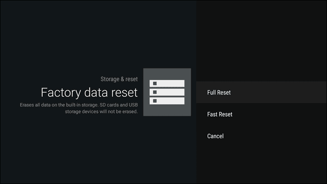 Reset Android TV - 3