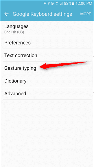 Disable Gesture Typing - 2