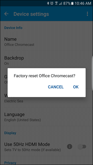 Factory Reset Chromecast - 3