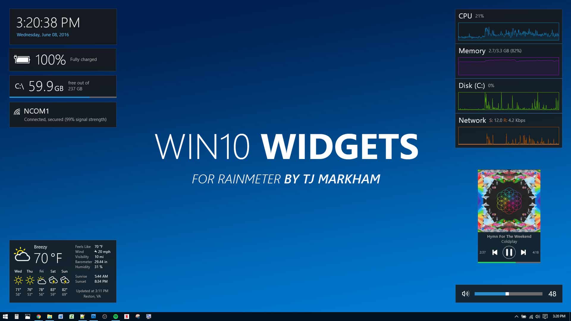 rainmeter windows 10 widgets