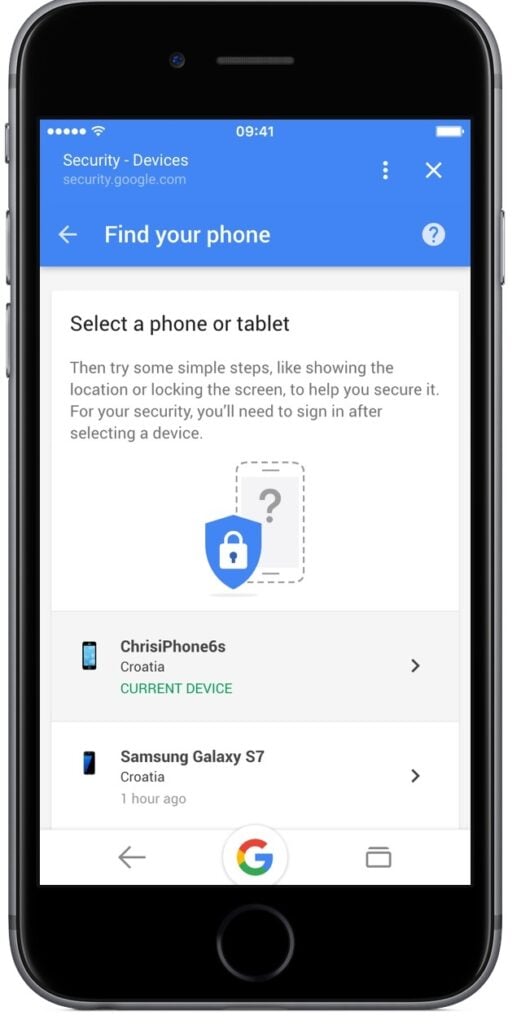 find your phone on android