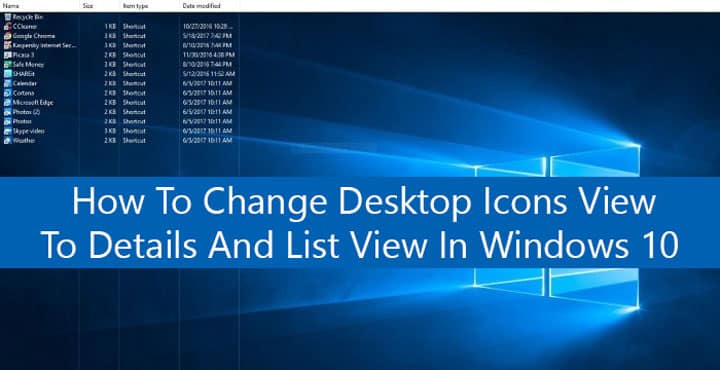 windows 10 desktop icon view