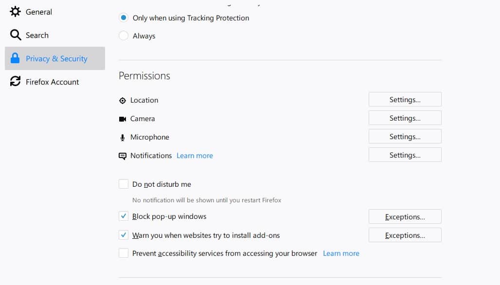 How to Check Permissions and Cookies Stored by a Website on Chrome and Firefox