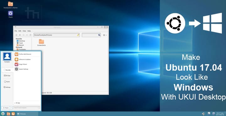 Make Ubuntu 17.04 Look Like Windows 7 With UKUI Desktop