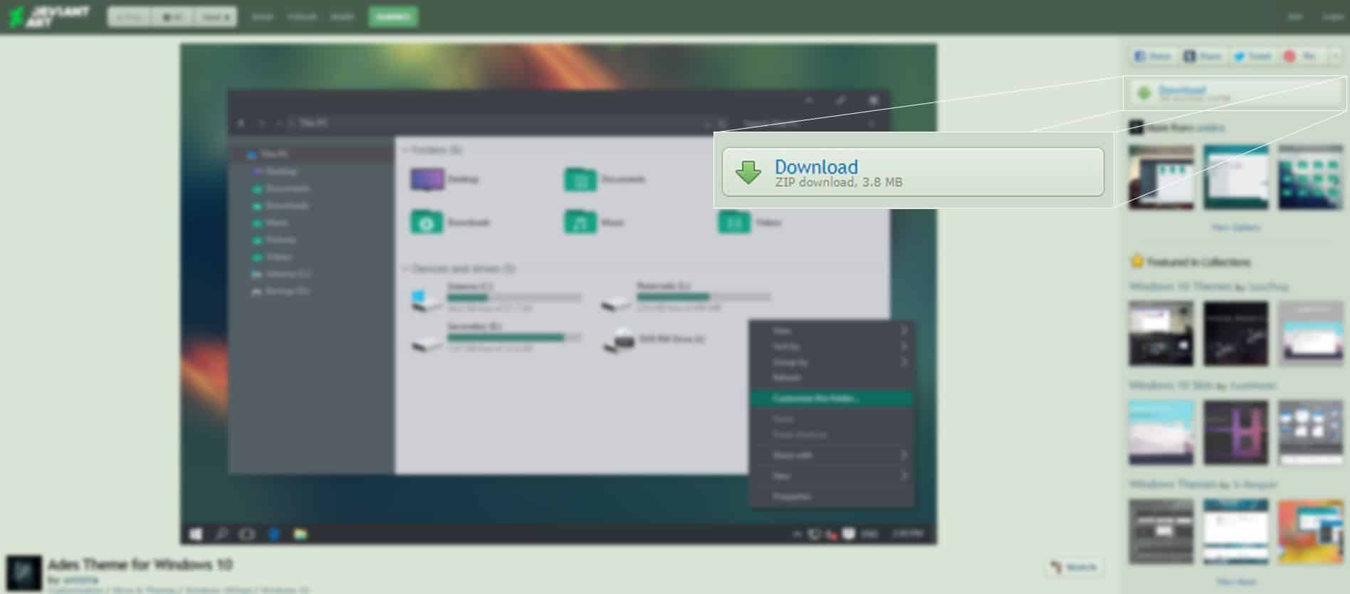 free third party windows 10 themes with icons