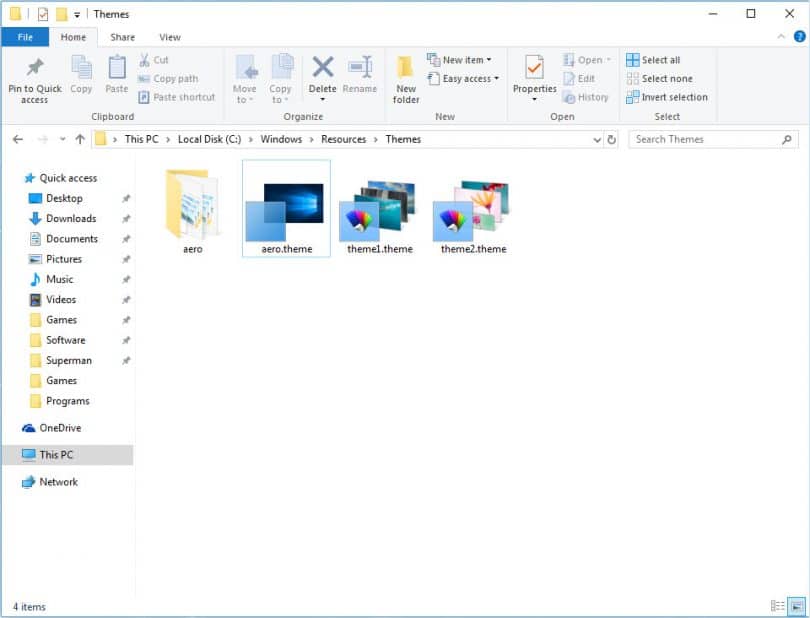 how to make a windows 10 theme file