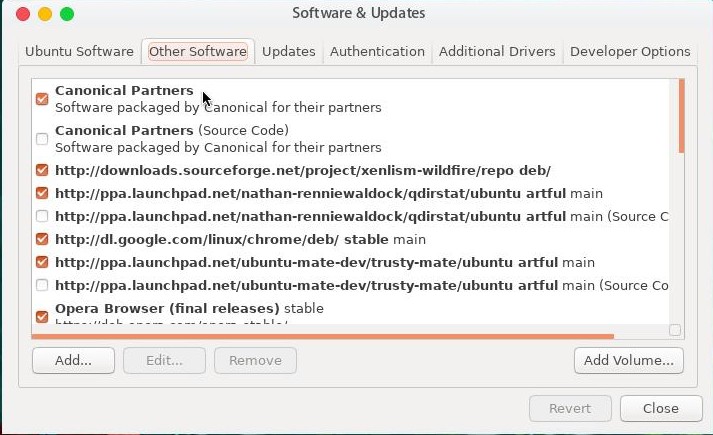 software and updates on ubuntu