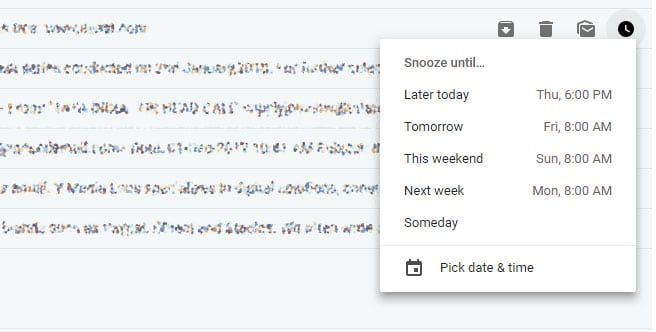 snooze reminders in gmail