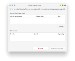 ubuntu install startup disk creator