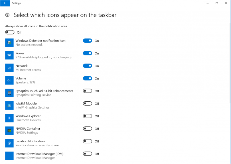 Customize Action Center and Notifications on Windows 10