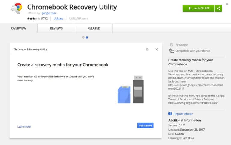 chromebook recovery utility download