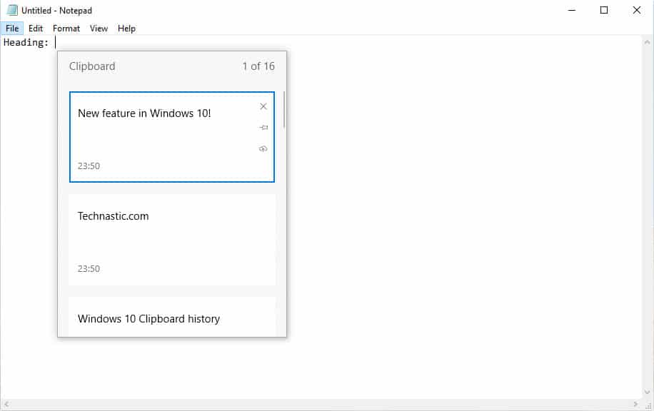 how to use clipboard history in windows 10