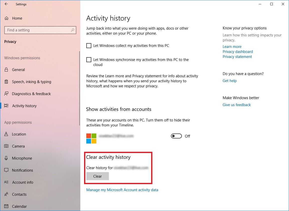 How To Turn On Or Turn Off Windows 10 Timeline Feature
