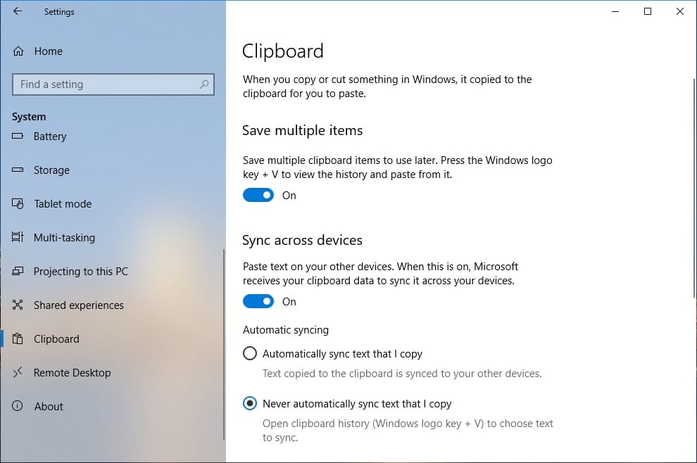 How To Use Windows 10 Clipboard History