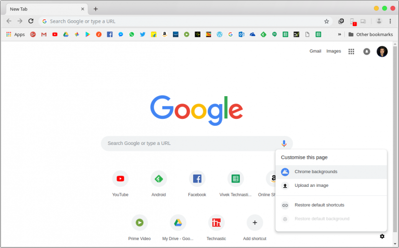 How to Customize the New Tab Page on Google Chrome - Technastic