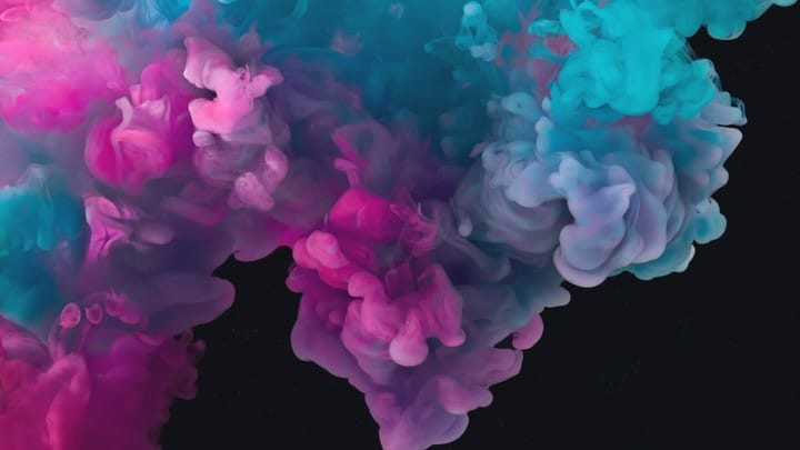 Surface Studio purple smoke wallpaper