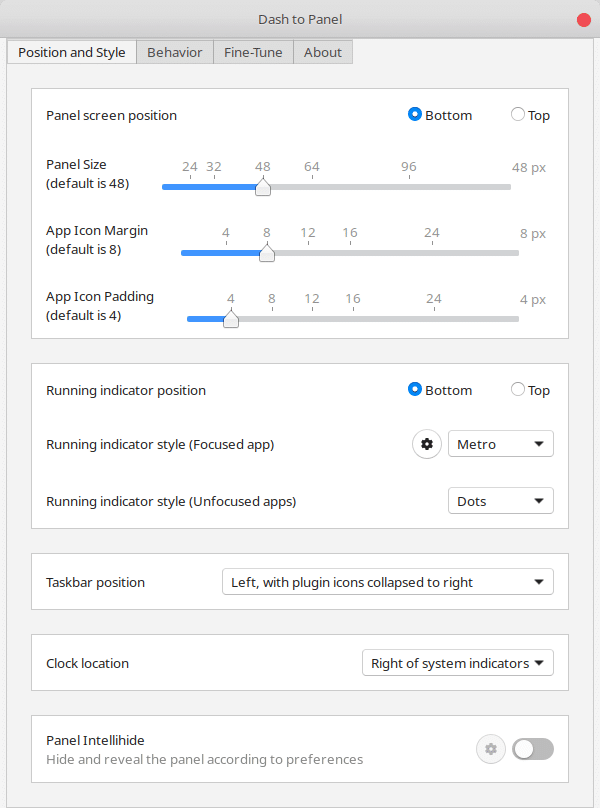 Windows Taskbar position and style