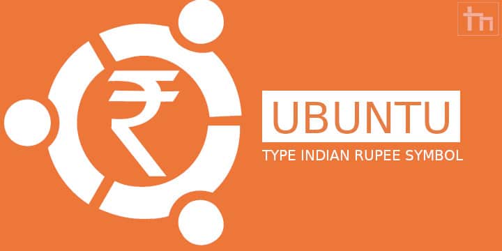 rupee symbol in ubuntu