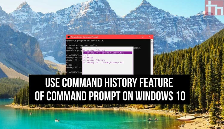 windows 10 command prompt history