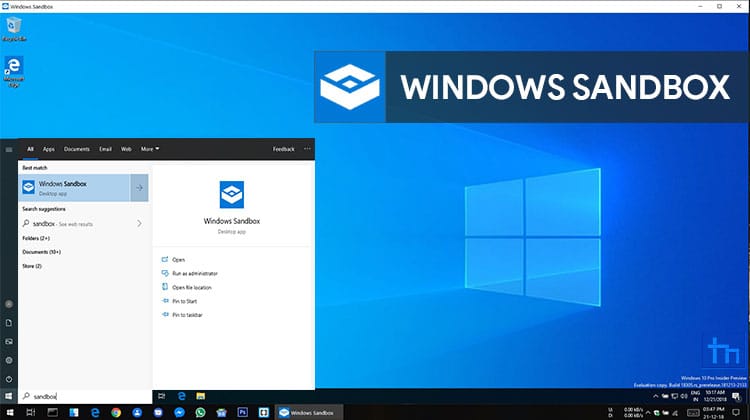 Windows Sandbox in Windows 10