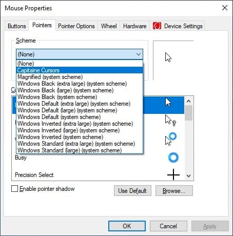 mac mouse pointer for windows 10