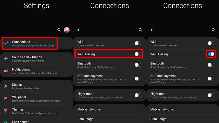 how to call via wifi on android