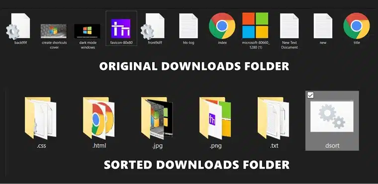 How to Create a Batch File to Sort Files in Downloads Folder - Technastic