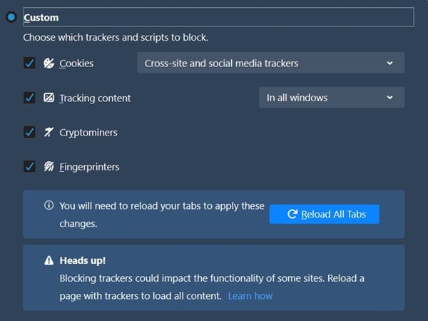 how to enable cookies firefox for windows 10