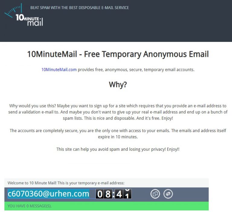 Ten minutes mail. 10minutemail. 10minutemail.com.