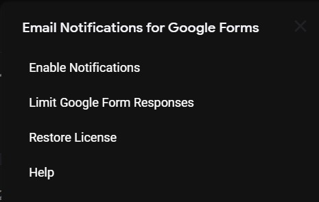 how to send google form notifications