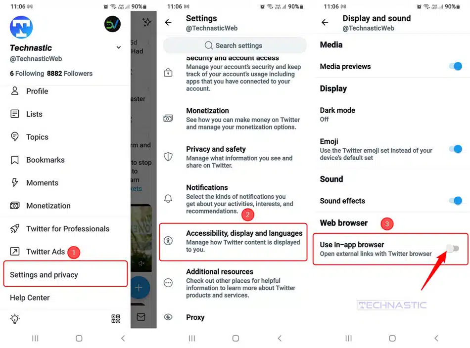 How to Disable Twitter and Facebook inApp Browser Technastic