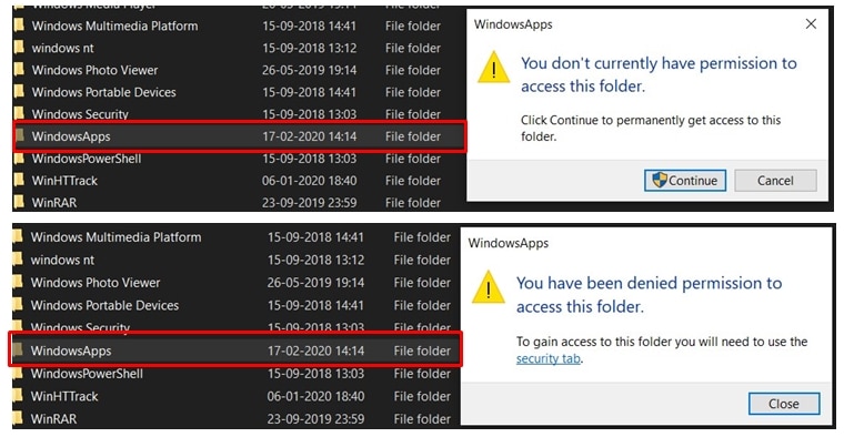 windowsapp error windows 10