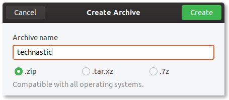 create zip archive