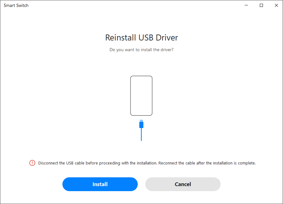 install usb driver with smart switch