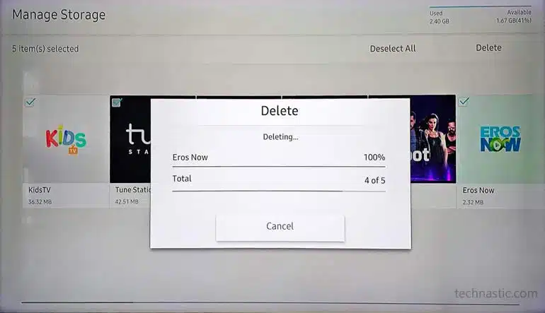 How to Delete Apps on Samsung Smart TV (All Models) - Technastic
