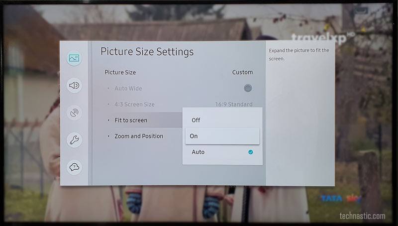 samsung tv fit to screen option