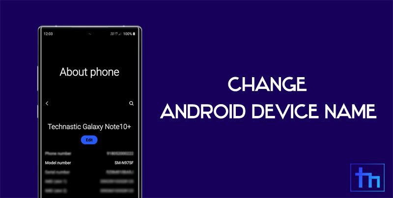 android device name change