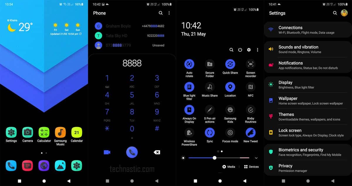 blac ui tema samsung one ui