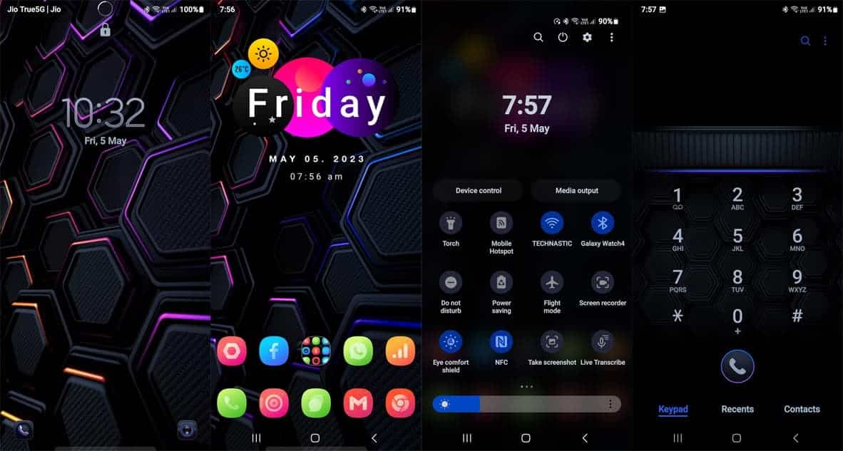 hex 2 colorful samsung theme