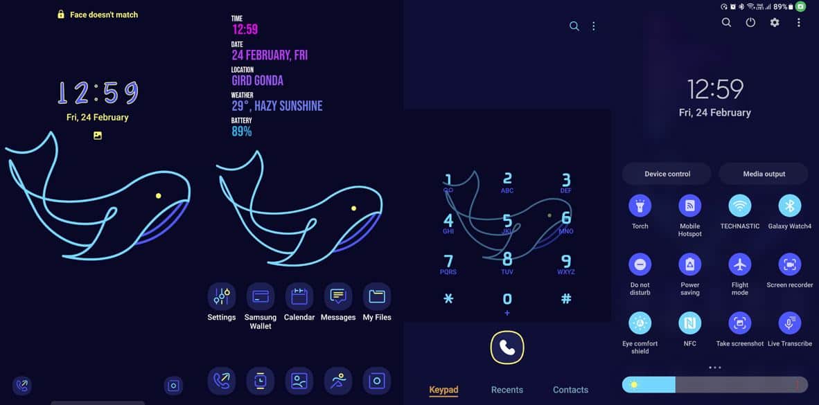 minimal blue whale theme for one ui