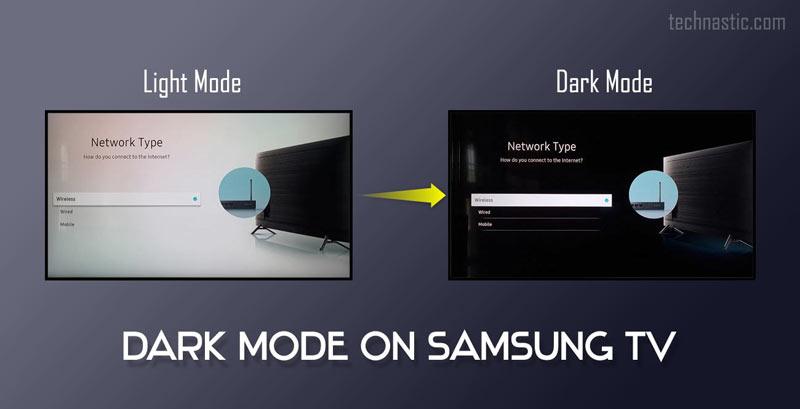 dark mode on samsung tv