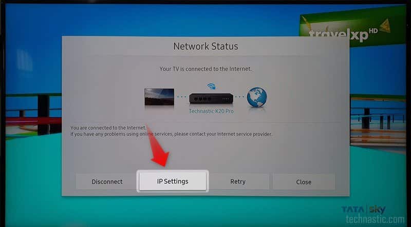 samsung smart tv ip settings