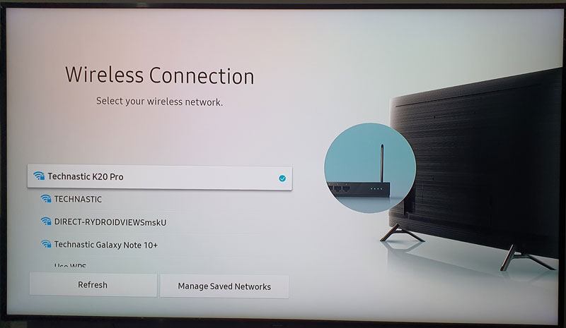 wireless device names on samsung tv