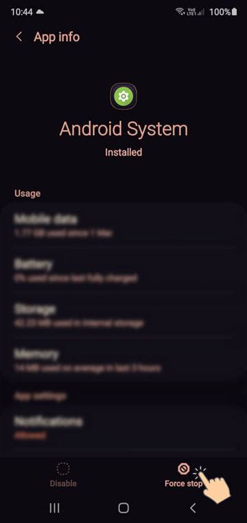 android system force stop on samsung